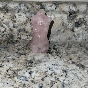 Pink quartz body figurine